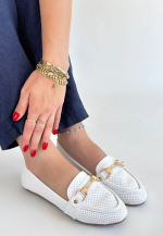 Rain Beyaz Cilt Babet Ayakkabı (Numara: 40) - Görsel 3