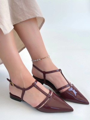 Canca Bordo Rugan Babet Ayakkabı (Numara: 36)