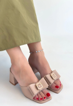 Veor Nude Cilt Topuklu Terlik (Numara: 38) - Görsel 2