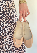 Canka Nude Cilt Babet Ayakkabı (Numara: 38)