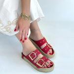 İces Kırmızı Nubuk Terlik (Numara: 37) - Görsel 4