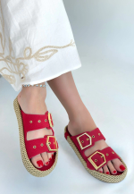 İces Kırmızı Nubuk Terlik (Numara: 38) - Görsel 2