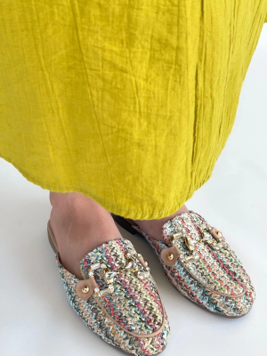 Yenda Renkli Dokumalı Terlik (Numara: 39)