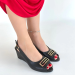 Mamba Siyah Cilt Dolgu Topuk Ayakkabı (Numara: 37) - Görsel 4