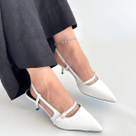 Darina Beyaz Cilt Topuklu Ayakkabı (Numara: 37) - Görsel 4