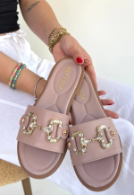 Toha Pudra Cilt Tokalı Terlik (Numara: 36)