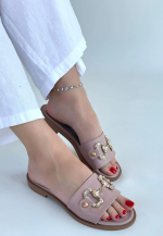 Toha Pudra Cilt Tokalı Terlik (Numara: 39) - Görsel 2