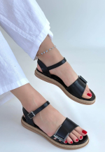 Andana Siyah Cilt Sandalet (Numara: 38)