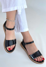 Andana Siyah Cilt Sandalet (Numara: 38) - Görsel 3