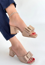 Pier Nude Cilt Topuklu Terlik (Numara: 37) - Görsel 2