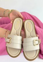 Orja Bej Cilt Terlik (Numara: 37)