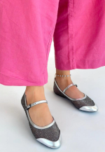 Toyan Gümüş Cilt Babet Ayakkabı (Numara: 37) - Görsel 3