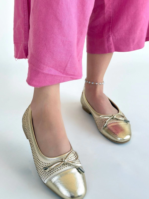 Etya Gold Cilt Babet Ayakkabı (Numara: 37)