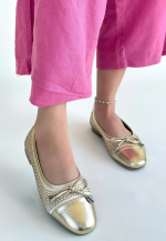Etya Gold Cilt Babet Ayakkabı (Numara: 38)