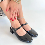 Gowe Siyah Rugan Topuklu Ayakkabı (Numara: 37) - Görsel 4