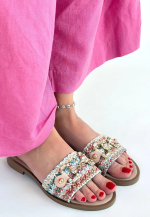 Gonne Renkli Hasır Dokuma Terlik (Numara: 38) - Görsel 3