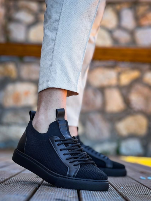 Kb-112  Kuback Siyah Siyah Tabantriko Bağcıklı  Günlük Erkek  Ayakkabı (Numara: 44)