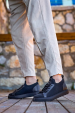 Kb-112  Kuback Siyah Siyah Tabantriko Bağcıklı  Günlük Erkek  Ayakkabı (Numara: 44) - Görsel 3