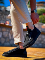 Kb-112  Kuback Siyah Siyah Tabantriko Bağcıklı  Günlük Erkek  Ayakkabı (Numara: 41) - Görsel 5