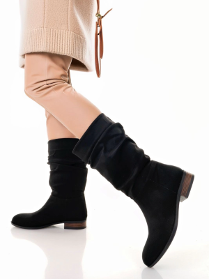 Plod Siyah Süet Çizme (Numara: 38)