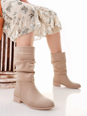 Plod Bej Süet Çizme (Numara: 38)