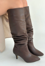 Zelya Kahverengi Cilt Topuklu Çizme (Numara: 36) - Görsel 3