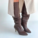 Zelya Kahverengi Cilt Topuklu Çizme (Numara: 38) - Görsel 4