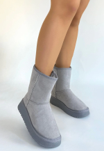 Sophia Gri Süet Bot (Numara: 39)