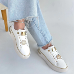 Jlar Beyaz Cilt Bağcıklı Spor Ayakkabı (Numara: 39) - Görsel 4