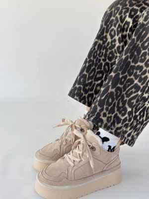 Muden Bej Süet Bağcıklı Bot (Numara: 40)