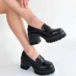 Janes Siyah Rugan Dolgu Topuk Ayakkabı (Numara: 40) - Görsel 4