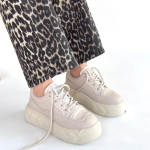 Emwa Bej Cilt Bağcıklı Spor Ayakkabı (Numara: 39) - Görsel 4