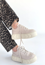 Emwa Bej Cilt Bağcıklı Spor Ayakkabı (Numara: 40) - Görsel 2