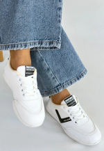 Jowen Beyaz Cilt Siyah Detaylı Bağcıklı Spor Ayakkabı (Numara: 39) - Görsel 3