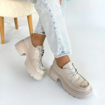 Kiya Bej Rugan Dolgu Topuk Oxford Ayakkabı (Numara: 36) - Görsel 4