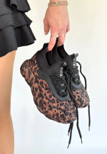 Rimay Kahverengi Cilt Boncuk İşlemeli Spor Ayakkabı (Numara: 38) - Görsel 3