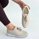 Finna Bej Cilt Bağcıklı Spor Ayakkabı (Numara: 38) - Görsel 4