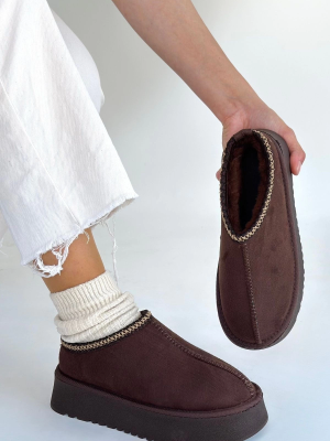 Foyk Kahverengi Süet Bot (Numara: 37)