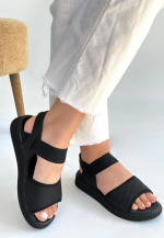 Jake Siyah Hasır Cilt Sandalet (Numara: 37) - Görsel 3