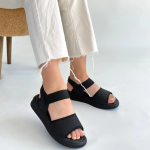 Jake Siyah Hasır Cilt Sandalet (Numara: 37) - Görsel 4