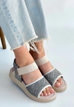 Jake Yeşil Hasır Cilt Sandalet (Numara: 40) - Görsel 2