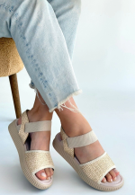 Jake Bej Hasır Cilt Sandalet (Numara: 39) - Görsel 2