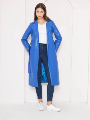 Uzun Deri Kaban Mavi (Beden: 36)