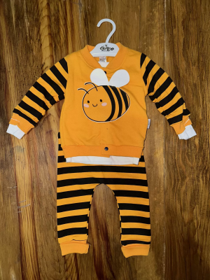 3-12 Aylık Üçlü Arı Takım Sarısiyah (Beden: 0-3)