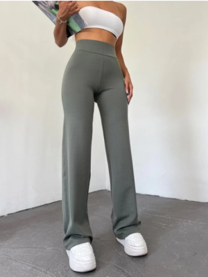 Fitilli Palazzo Pantolon Gri (Benden: Xxl)