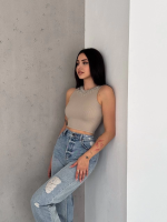 Fitilli Kaşkorse Yakası Zincirli Atlet Vizon (Beden: M) - Görsel 5