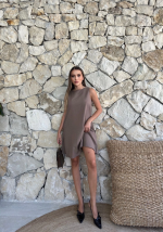 Çan Kısa Elbise Vizon (Beden: S) - Görsel 3