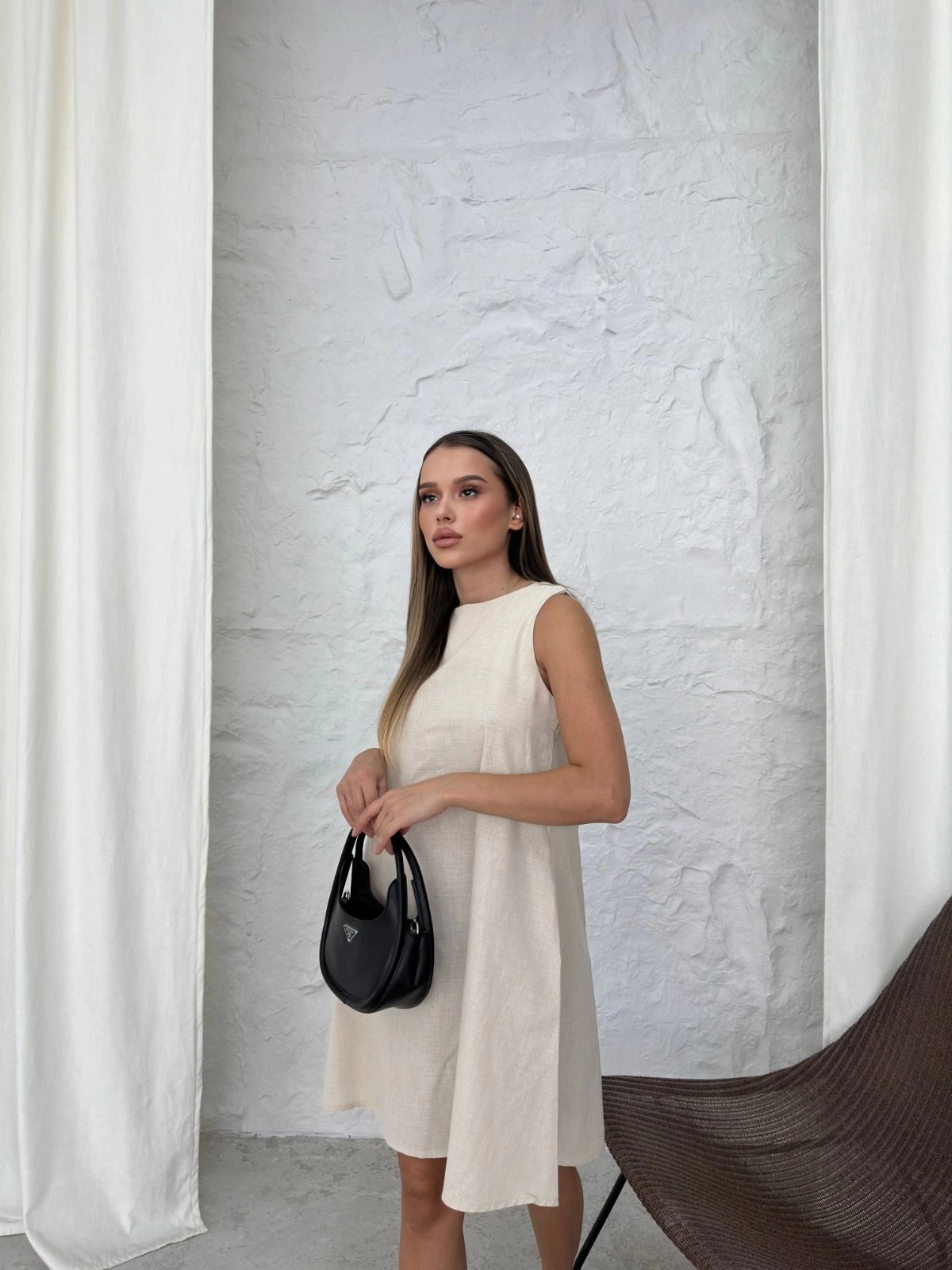 1232662_can-kisa-elbise-27173884-sw1200sh1600.png Çan Kısa Elbise Bej (Beden: S) - Görsel 5