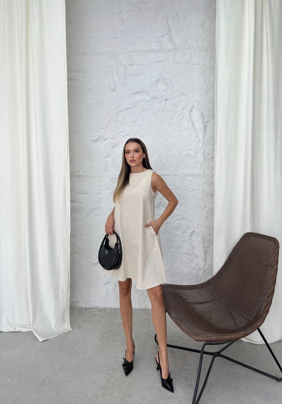 1232662_can-kisa-elbise-74436278-sw1119sh1600.png Çan Kısa Elbise Bej (Beden: S) - Görsel 2