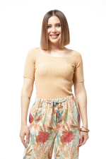 Yazlık Triko Tişört Bej (Benden: Standart)